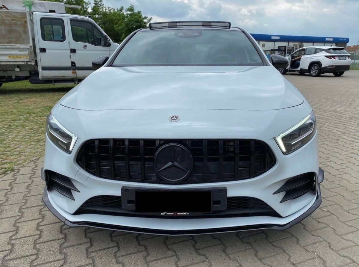 Front lip Paraurti Anteriore Per Mercedes Classe A W177 Nero lucido (18-23)