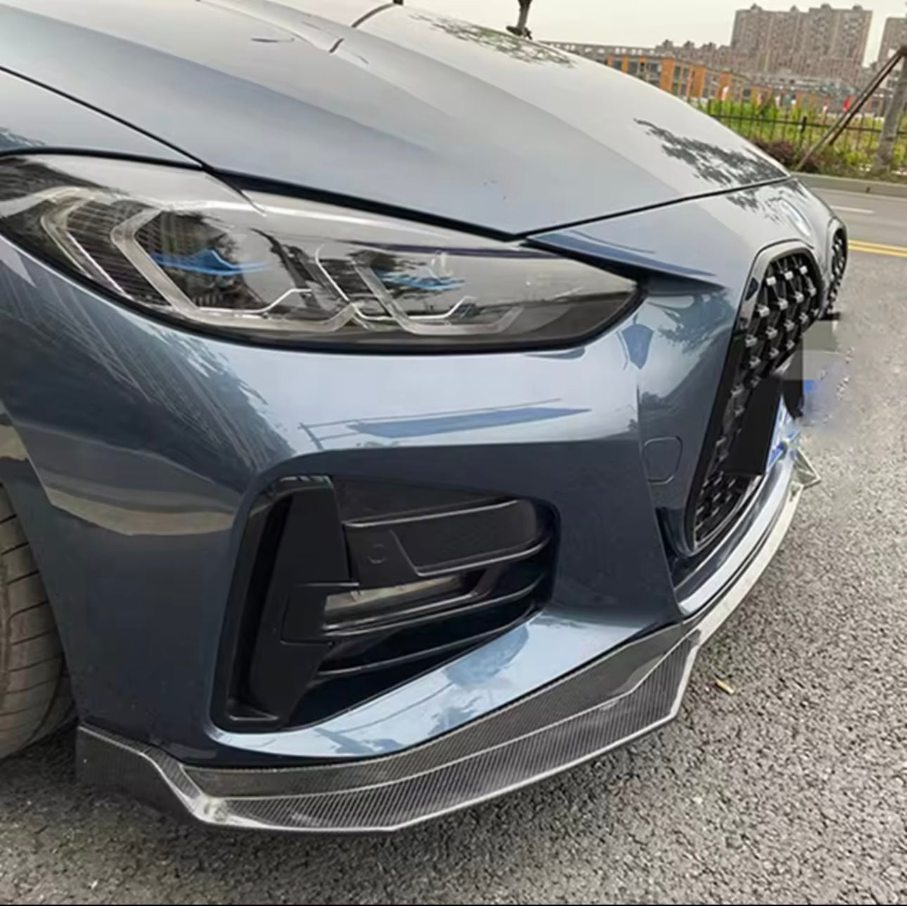 Lama Spoiler Paraurti Anteriore Per Bmw 4 G22 G23 Msport (20-24)