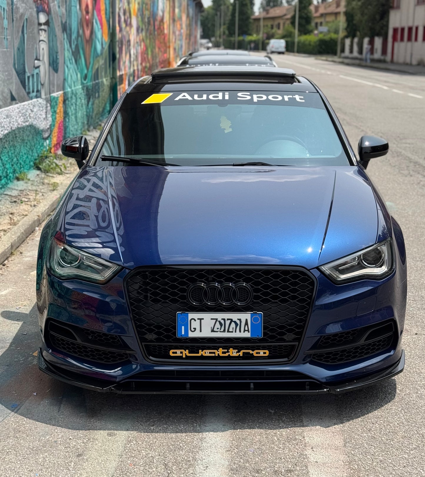Lama Spoiler Paraurti Anteriore Per Audi A3 S3 S-line 8V (13-16)