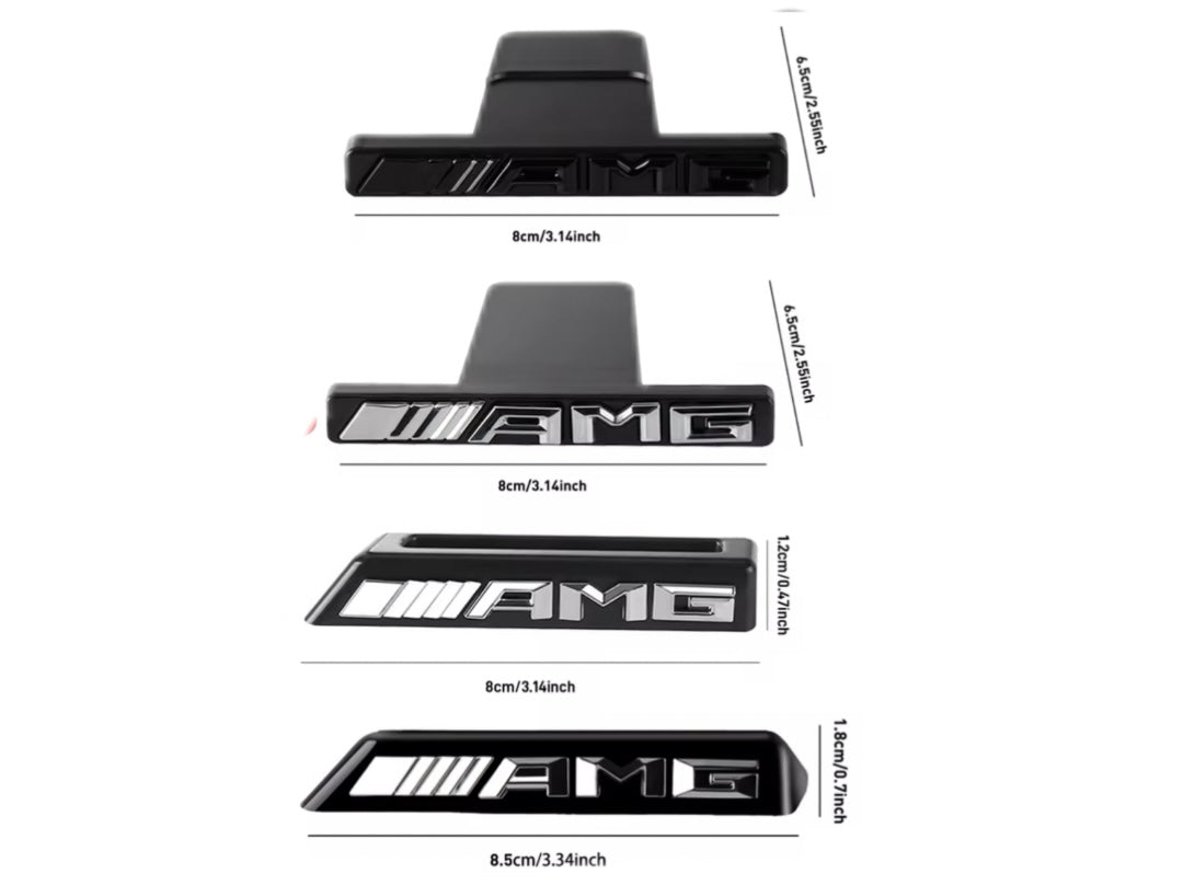 Badge Anteriore Scritta AMG per Griglia Mercedes(Vari colori)