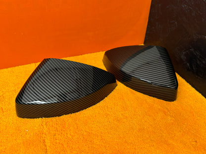 Coppia Calotte Specchio Retrovisore per Audi A3 8V Nero Lucido/Carbon look