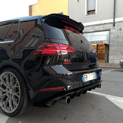 Diffusore Posteriore TCR Look Doppia uscita per Volkswagen Golf MK7.5 GTI (17-20)