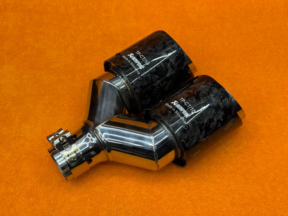 Terminale Doppio Scarico Auto Universale AK Forged Carbon