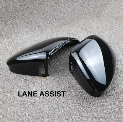Coppia Calotte Specchio Retrovisore per VW Golf MK8 Nero lucido/Carbon look