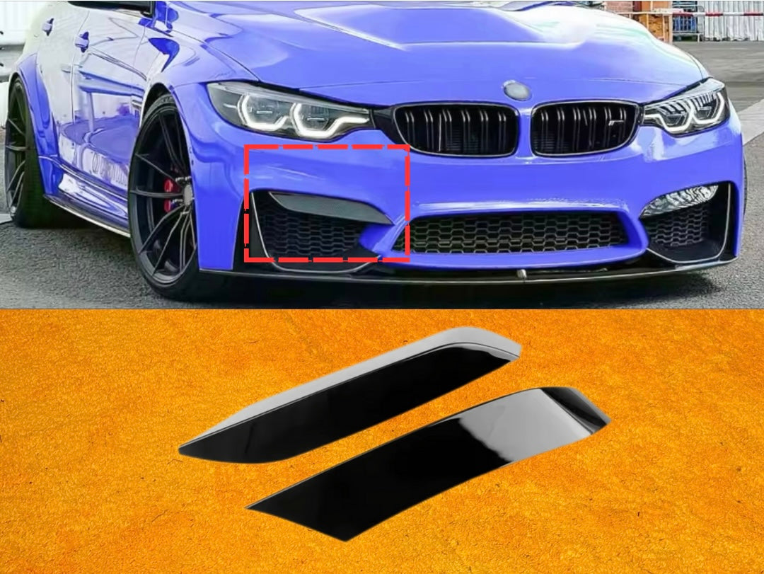 Front lip Paraurti Anteriore Per Bmw M3 F80 M4 F82 Carbon look/Nero lucido