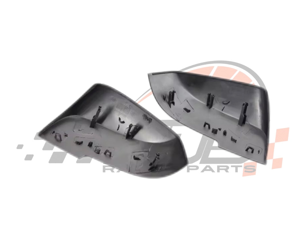 Coppia Calotte Specchio Retrovisore per BMW Serie 1 2 3 4 Nero lucido/Carbon look