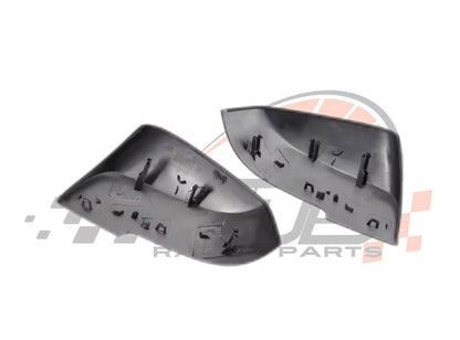 Coppia Calotte Specchio Retrovisore per BMW Serie 1 2 3 4 Nero lucido/Carbon look
