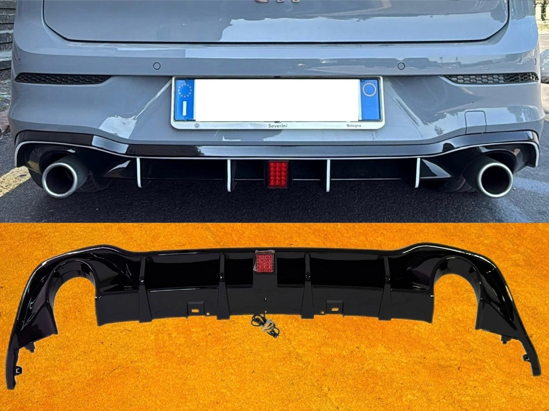 Diffusore Posteriore con Stop Led per GOLF MK8 GTI/GTD Rline