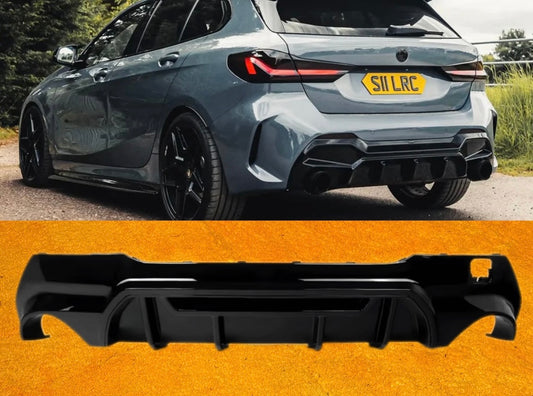 Diffusore Posteriore Stile M per Bmw Serie 1 F40 Nero lucido (20-24)