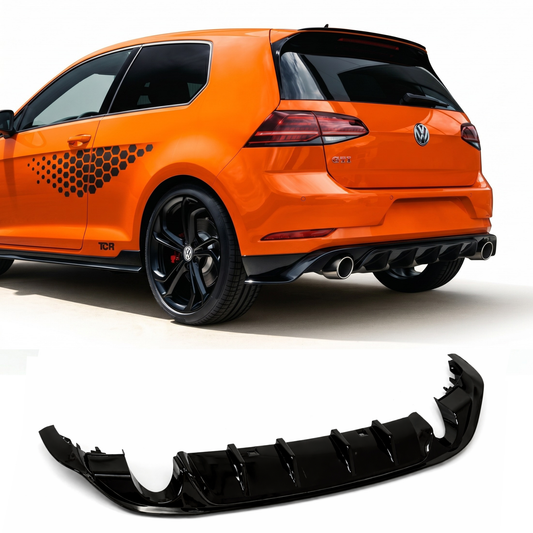 Diffusore Posteriore TCR Look Doppia uscita per Volkswagen Golf MK7.5 GTI (17-20)