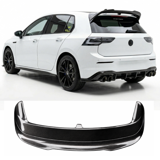 Spoiler Clubsport Posteriore Real Carbon Fiber V2 per VW Golf MK8