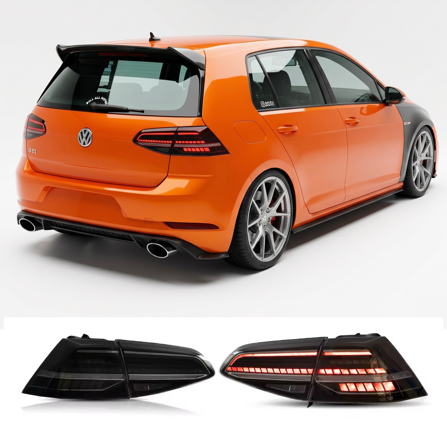 Coppia Fanali Posteriori Dinamici Full Led Fumè per Volkswagen Golf MK7 e MK7.5