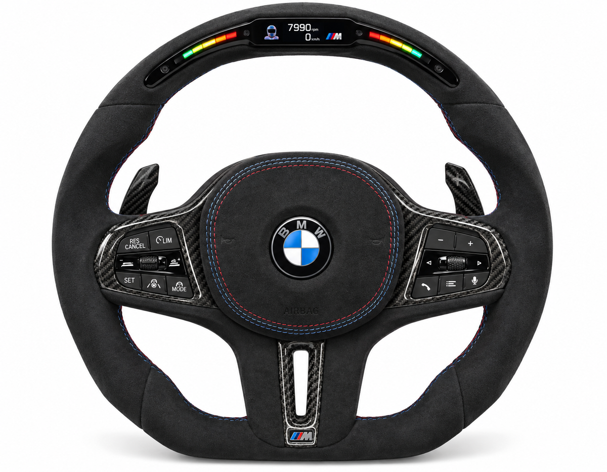 Volante personalizzato per Bmw Serie 1 F40 con Led di cambiata
