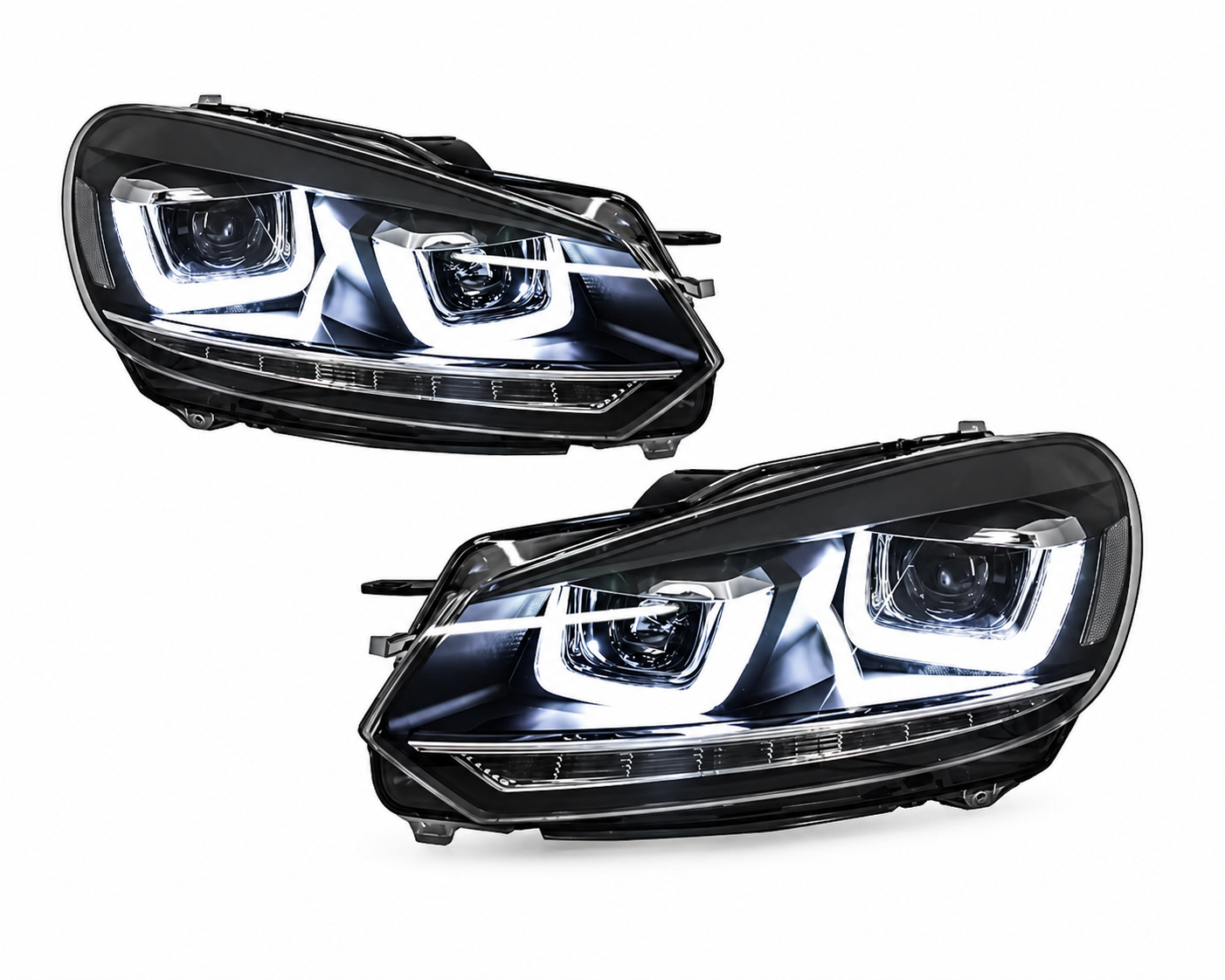 Coppia fanali anteriori dinamici Full Led fumè per Volkswagen Golf MK6 (2008-2013)
