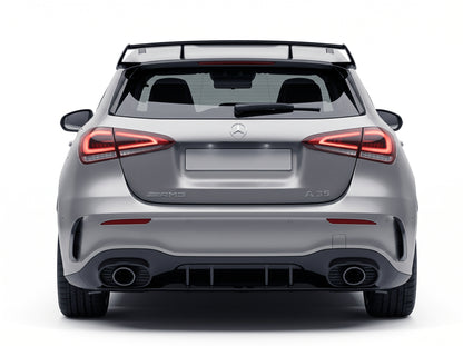 Diffusore posteriore stile A35 AMG per Mercedes Classe A W177 Sedan/Berlina (nero lucido)