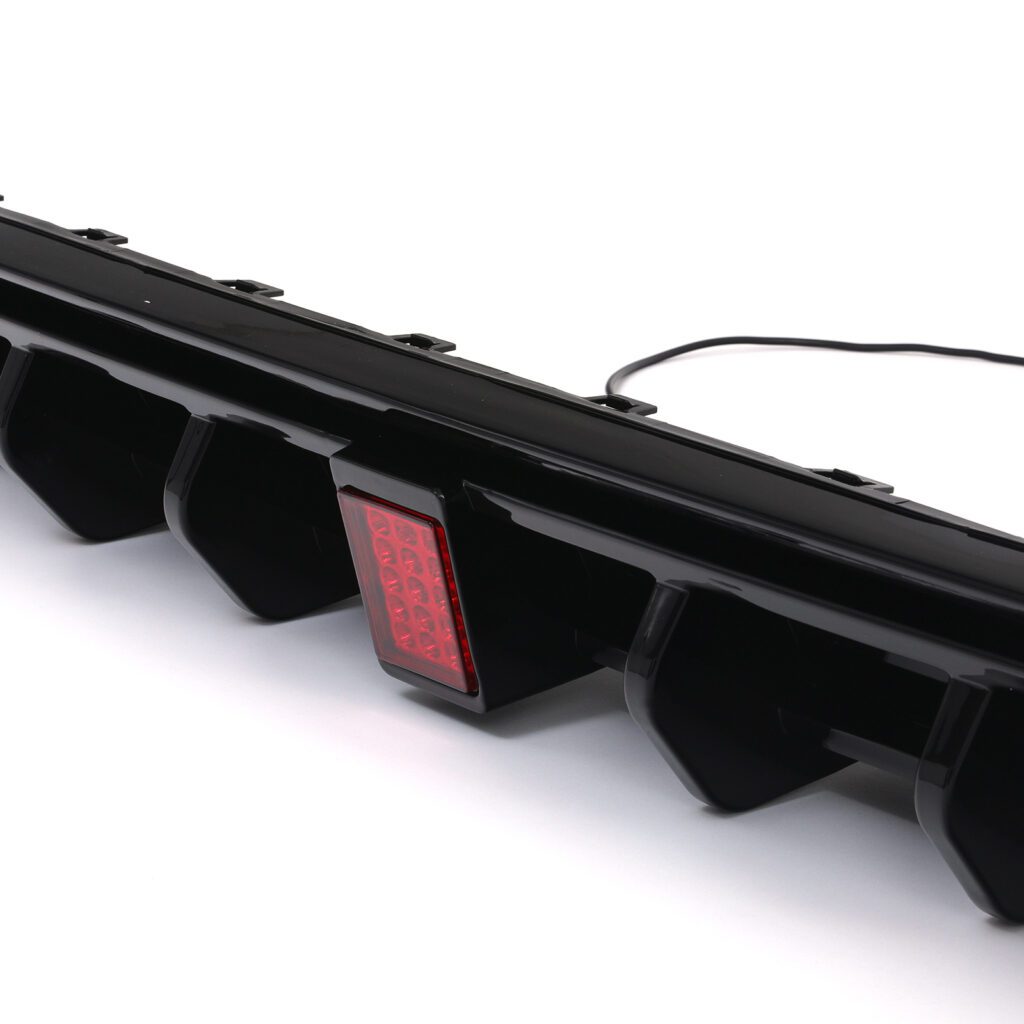 Diffusore Posteriore TCR Look con Stop a led per Volkswagen Golf MK7 GTI GTD R (12-16)