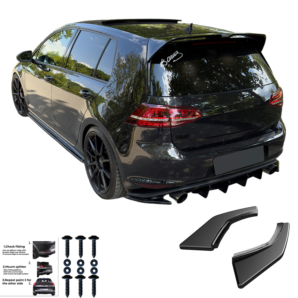 Rear Side Splitters VW VOLKSWAGEN Golf