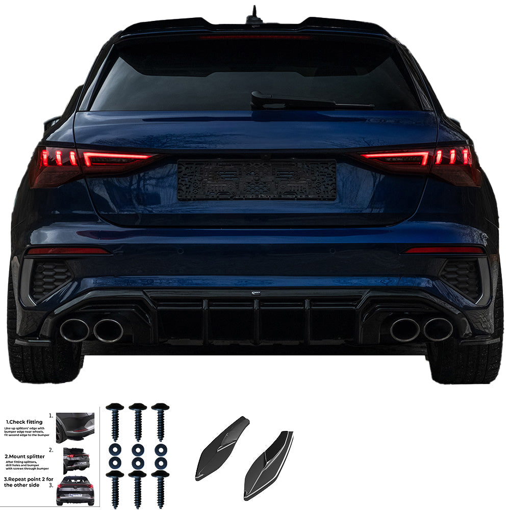 Rear Side Splitters AUDI S3
