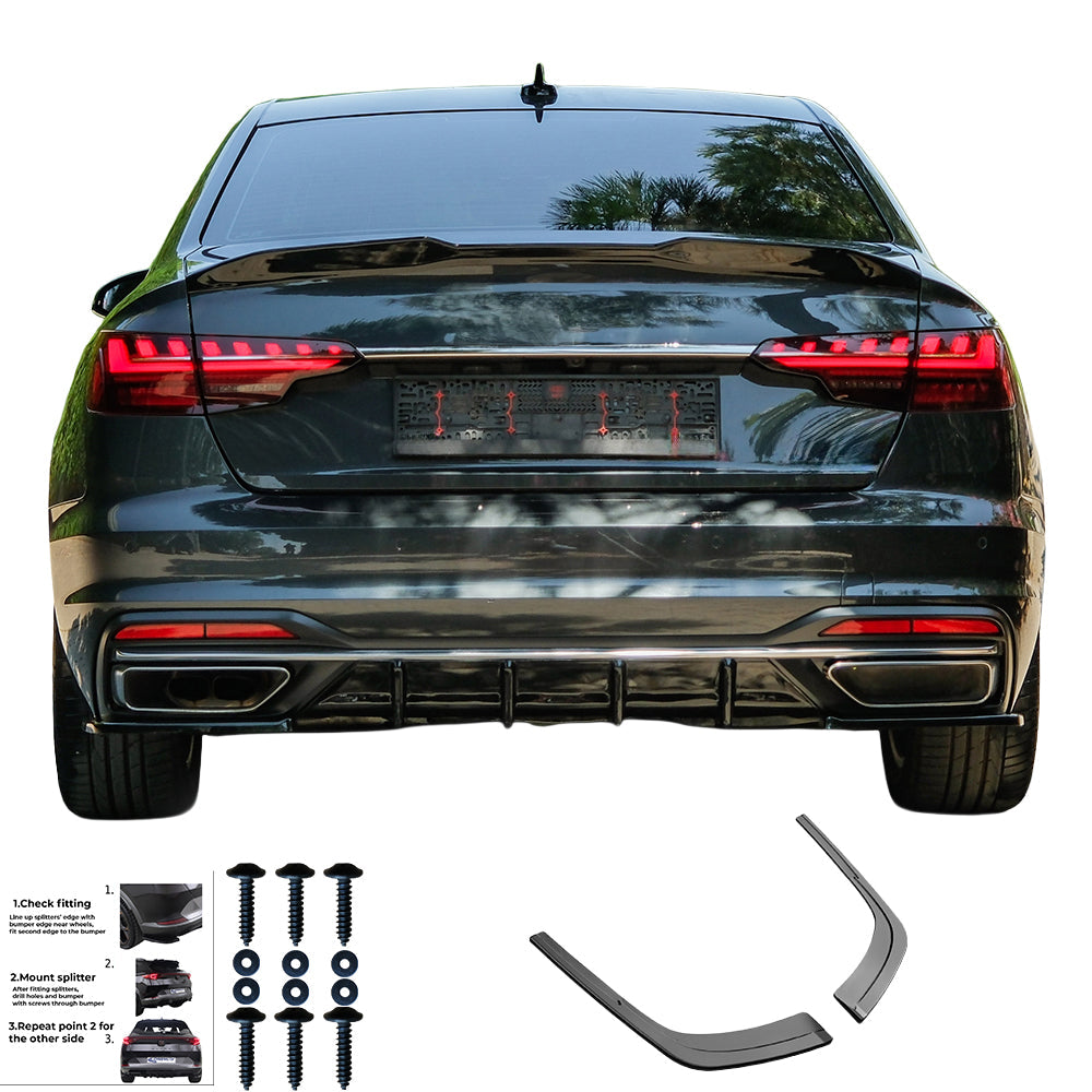 Rear Side Splitters AUDI A4