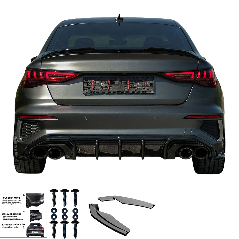 Rear Side Splitters AUDI S3