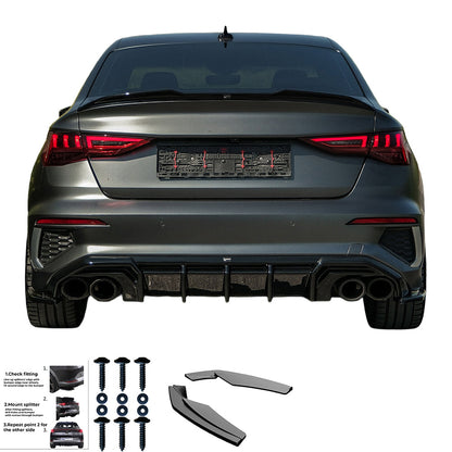 Rear Side Splitters AUDI S3