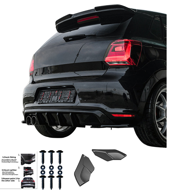 Rear Side Splitters VW VOLKSWAGEN Polo