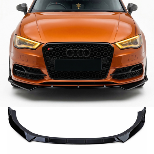 Lama Spoiler Paraurti Anteriore Per Audi A3 S3 S-line 8V (13-16)