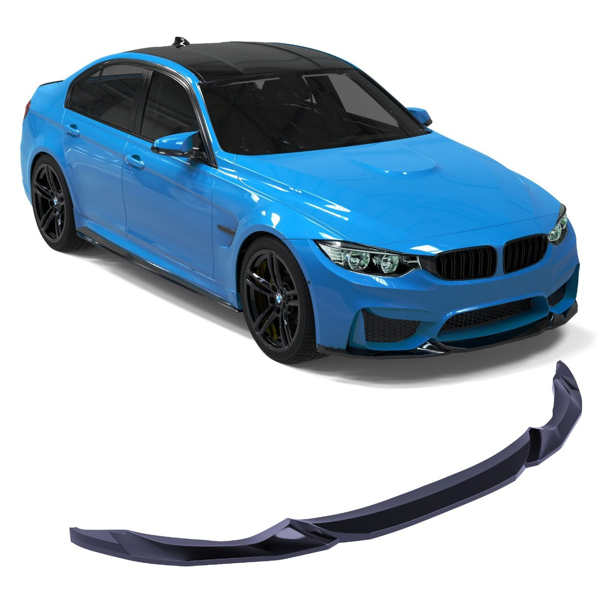 APEX - Splitter anteriore adatto per BMW Serie 3 M3 F80 (2014-2018) e Serie 4 M4 F82 (2014-2021)