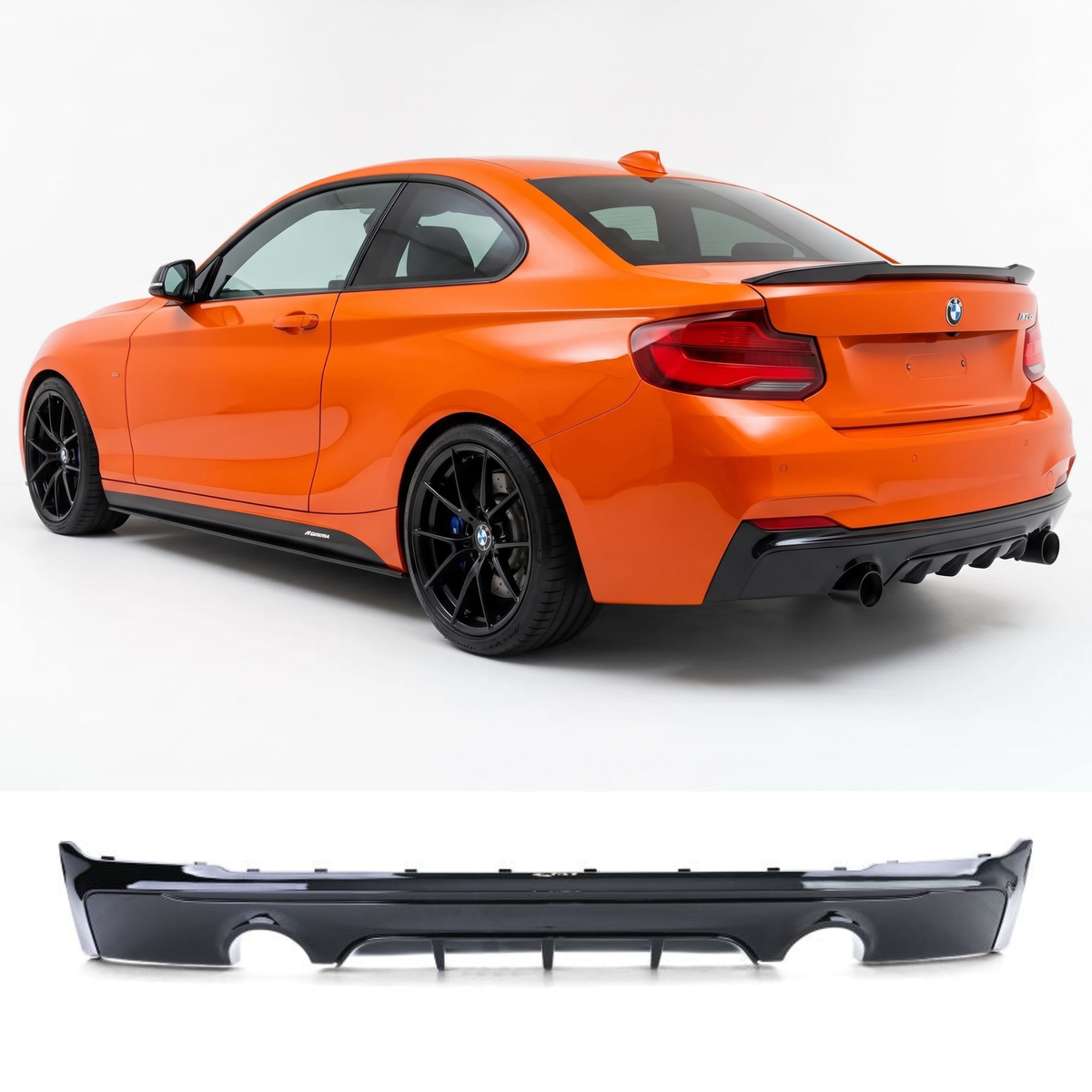 Diffusore posteriore stile M per Bmw Serie 2 F22 F23 (14-19)