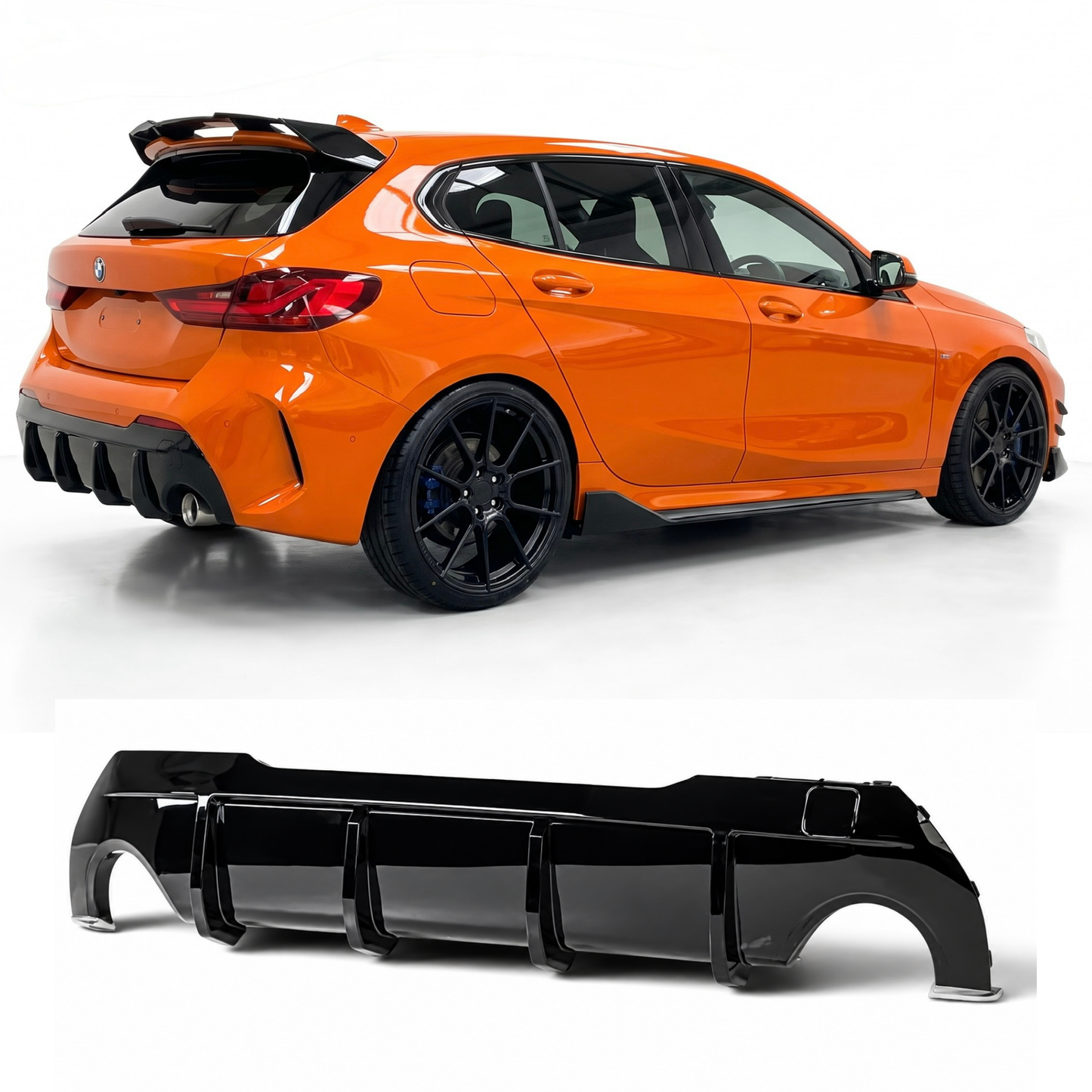 Diffusore Posteriore Stile M per Bmw Serie 1 F40 Nero lucido (20-24)