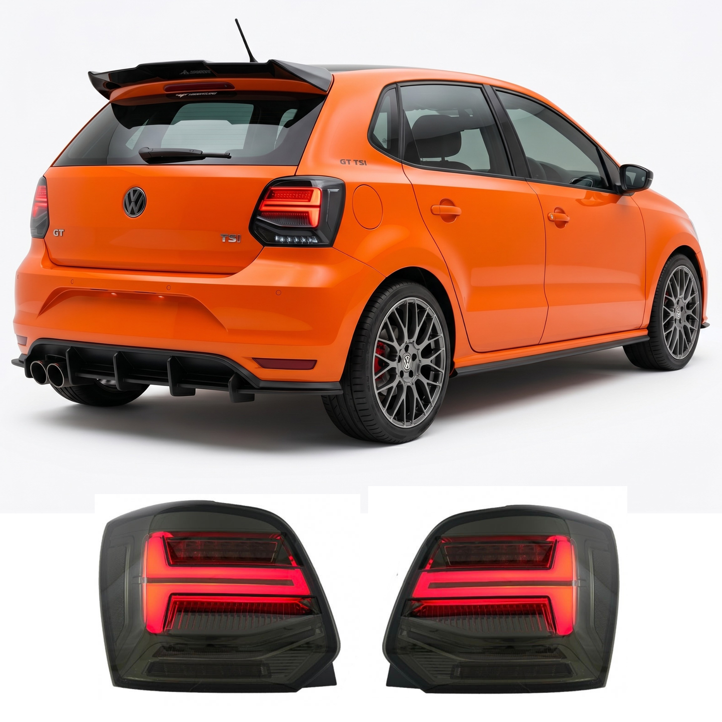 Fanali posteriori Full Led Fumè per Volkswagen Polo MK5 6R 6C (2011-2017)