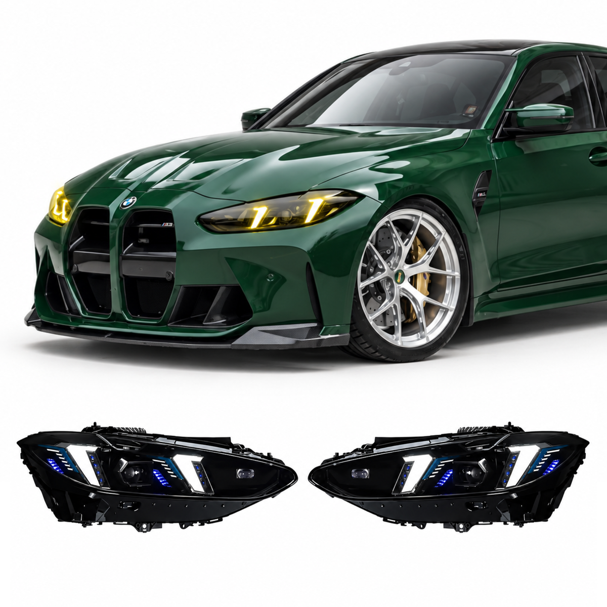 Coppia Fanali Anteriori DRL Full Led per Bmw G22 G82 G80 M3 M4