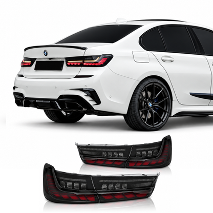 Coppia Fanali Posteriori Dinamici OLED Full Led Fumè per Bmw 3 G20 M3 G80