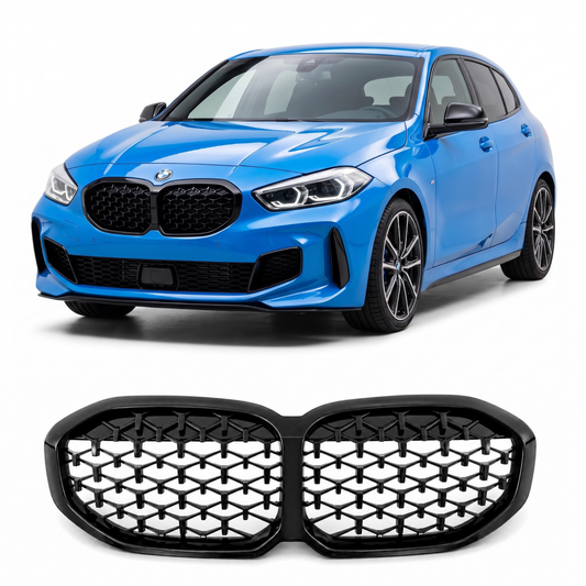 Griglia Anteriore M Look per BMW Serie 1 F40 F41 Nero Lucido (19-26)