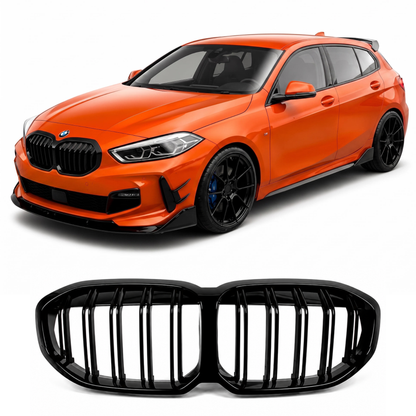 Griglia Anteriore M Look per BMW Serie 1 F40 F41 Nero Lucido (19-26)