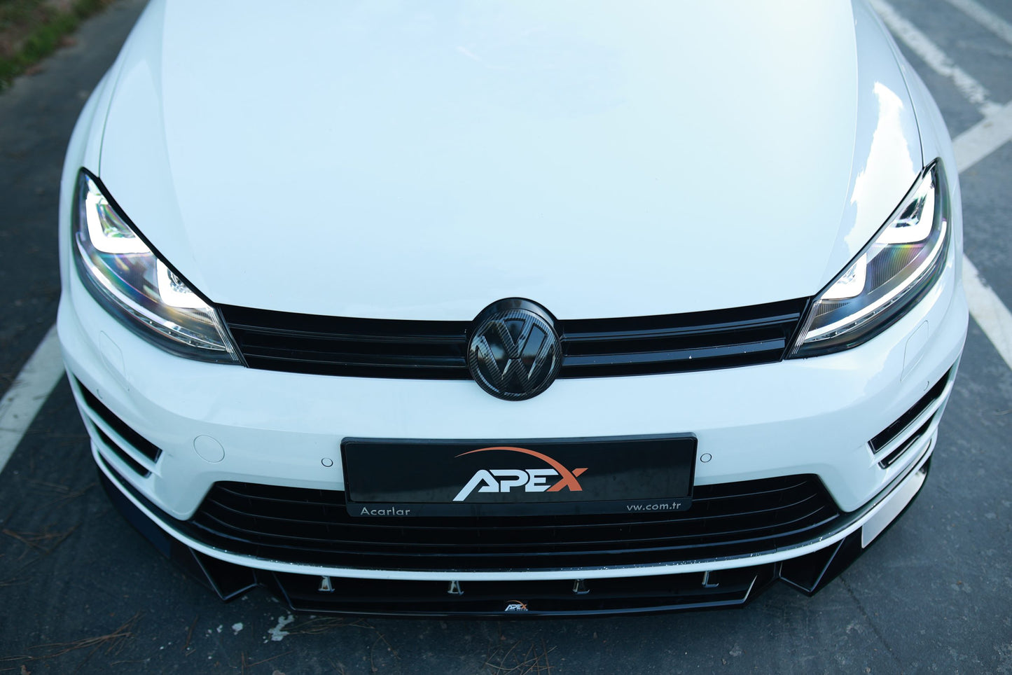 APEX DESIGN - Lama spoiler paraurti anteriore per Volkswagen Golf MK7 R - R-line (13-16)