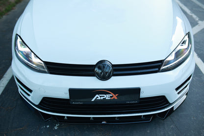 APEX DESIGN - Lama spoiler paraurti anteriore per Volkswagen Golf MK7 R - R-line (13-16)