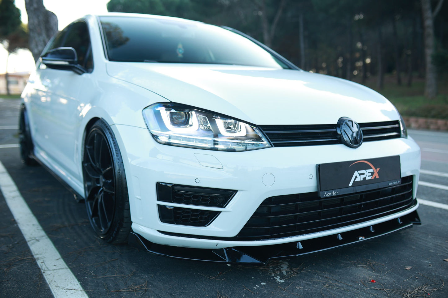 APEX DESIGN - Lama spoiler paraurti anteriore per Volkswagen Golf MK7 R - R-line (13-16)