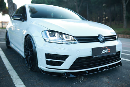 APEX DESIGN - Lama spoiler paraurti anteriore per Volkswagen Golf MK7 R - R-line (13-16)