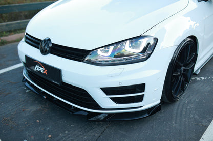 APEX DESIGN - Lama spoiler paraurti anteriore per Volkswagen Golf MK7 R - R-line (13-16)
