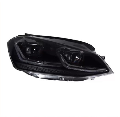 Coppia Fanali Anteriori Dinamici Full Led Fumè per VW Golf MK7 MK7.5